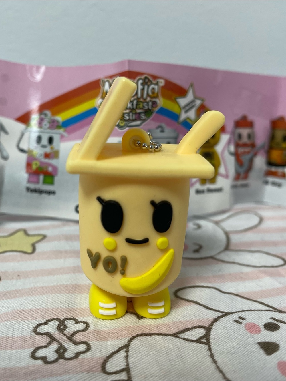 Tokidoki Moofia Breakfast Besties Nana Yogurt Kawaii Keychain Figure Charm New